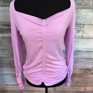 INC International Concepts Light Pink Ruched Blouse
